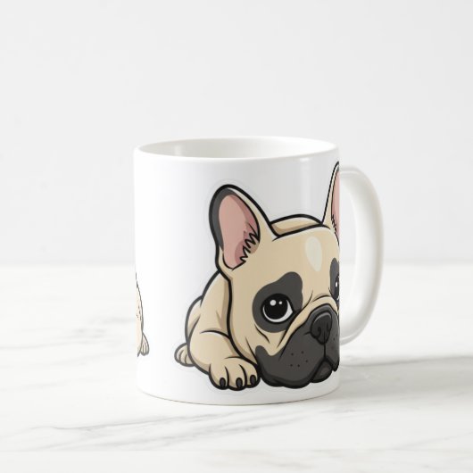 Spielender schwarzer und weißer handgeschriebener kaffeetasse (VorderseiteRechts)