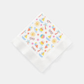 Spielender Sommer Serviette (Ecke)