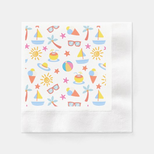 Spielender Sommer Serviette (Vorderseite)