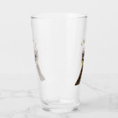 Spielender Straußenglass - Ihr Text Glas (Links)