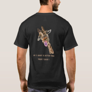 Spielender T - Shirt mit Funny Giraffe - Benutzerd