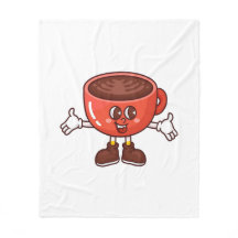Spielender und lustiger Cartoon Coffee Cup