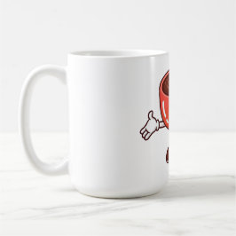 Spielender und lustiger Cartoon Coffee Cup Kaffeetasse