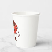 Spielender und lustiger Cartoon Coffee Cup Pappbecher (Links)