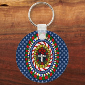 Spielender Weihnachts-Schlüsselanhänger Schlüsselanhänger (Vorderseite)