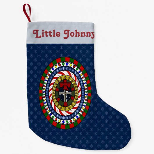 Spielender Weihnachts-Strumpf Kleiner Weihnachtsstrumpf (Vorderseite)