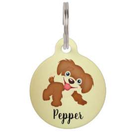 Spielender Welpe Haustiermarke