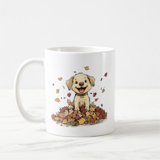 Spielender Welpe Kaffeetasse (Links)