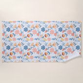 Spielendes Blumenmuster Badetuch (Vorderseite)