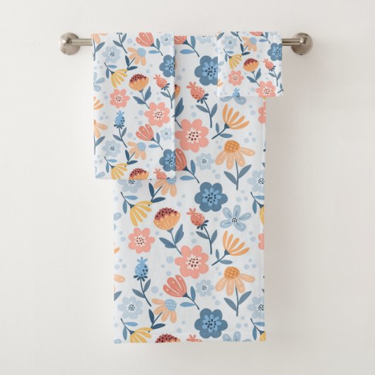 Spielendes Blumenmuster Badetuch Set (Insitu)