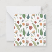 Spielendes Blumenmuster Mitteilungskarte (Rückseite)