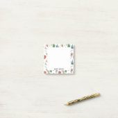 Spielendes Blumenmuster Post-it Klebezettel (Auf Schreibtisch)