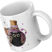 Spielendes böses Katzenmonster in Tränenflasche ge Kaffeetasse