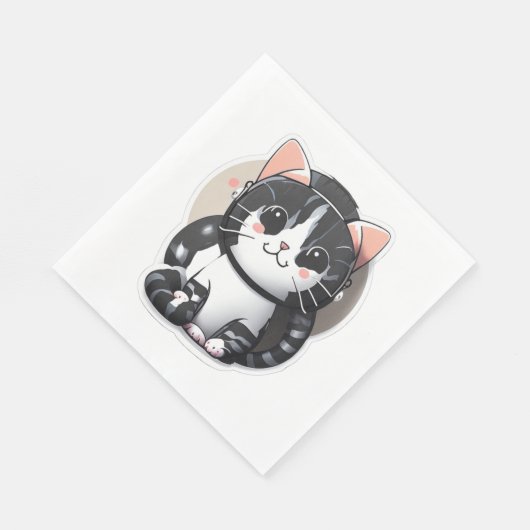 Spielendes Cat Design 1 Serviette (Ecke)