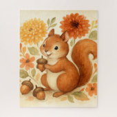 Spielendes Eichhörnchen im Herbst Puzzle (Vertikal)