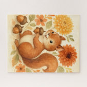 Spielendes Eichhörnchen im Herbst Puzzle (Horizontal)