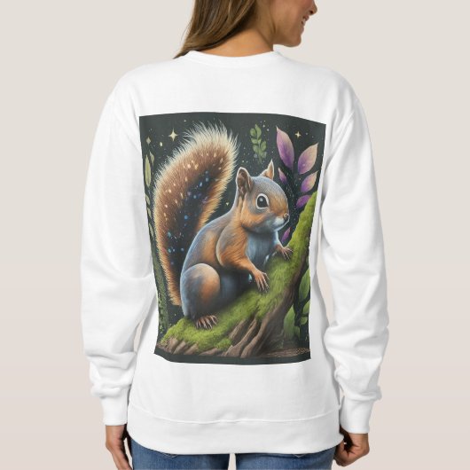 Spielendes Eichhörnchen in Aktion Sweatshirt (Rückseite)