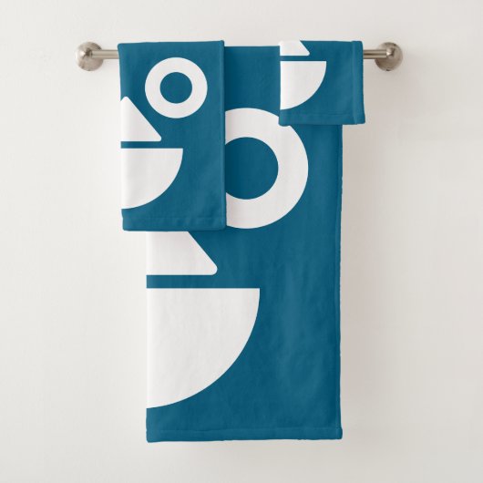 Spielendes Gesicht minimal lustig Badhandtuch Set (Insitu)