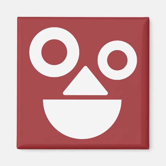 Spielendes Gesicht minimal lustig Magnet (Vorne)