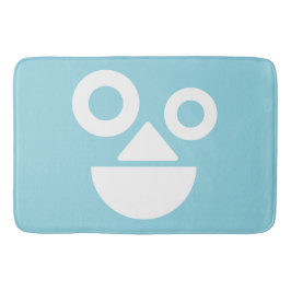 Spielendes Gesicht minimale lustige blau Badematte