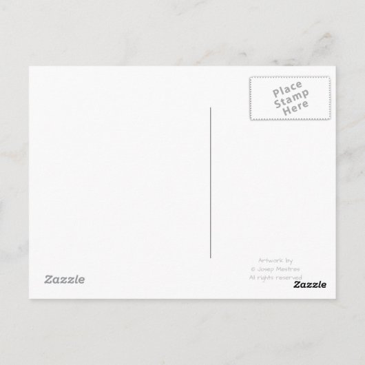 Spielendes Kätzchen Postkarte (Rückseite)