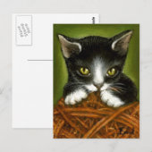 Spielendes Kätzchen Postkarte (Vorne/Hinten)