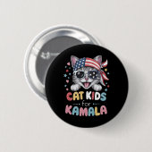 Spielendes Katzendesign für Kinder Button (Vorne & Hinten)