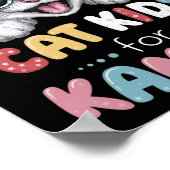 Spielendes Katzendesign für Kinder Poster (Ecke)