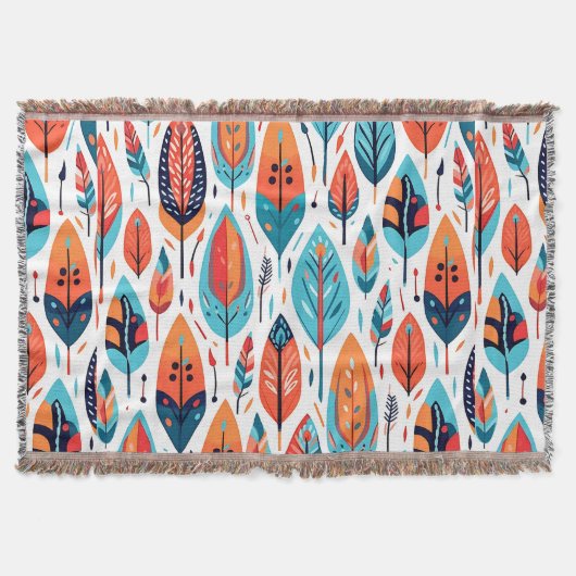 Spielendes Muster für das Leaf im Herbst Decke (Vorderseite)