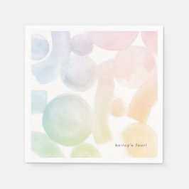 Spielendes Wasserfarbmuster Serviette