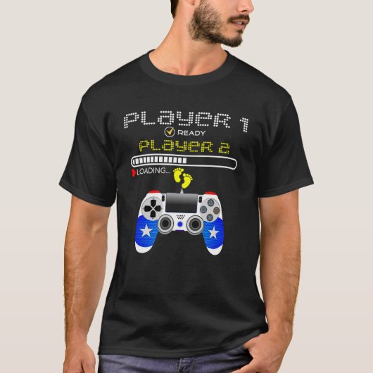 Spieler 1 Ready Player 2 Loading Gaming T-Shirt (Vorderseite)