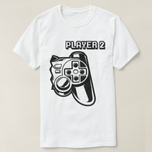 Spieler 1 Spieler 2 Gamer-Paar T-Shirt