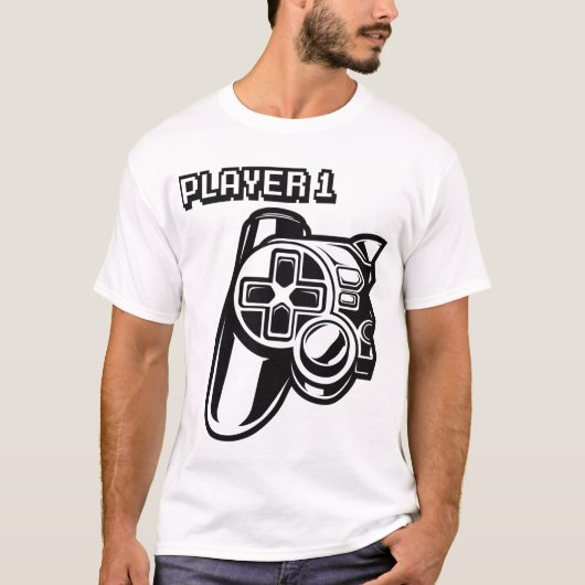 Spieler 1 Spieler 2 Gamer-Paar T-Shirt (Vorderseite)