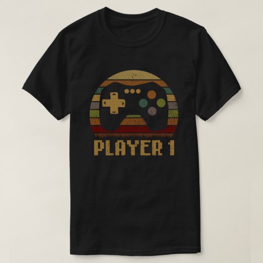 Spieler 1 Spieler 2 Spiele-Paar T-Shirt (Design vorne)