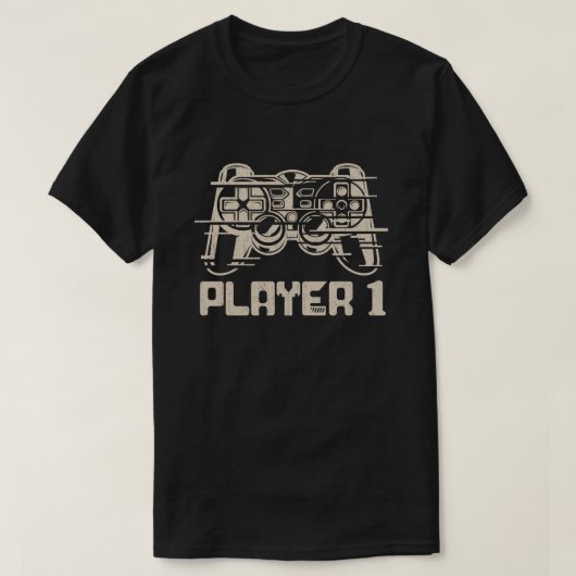 Spieler 1 Spieler 2 Spiele-Paar T-Shirt (Design vorne)