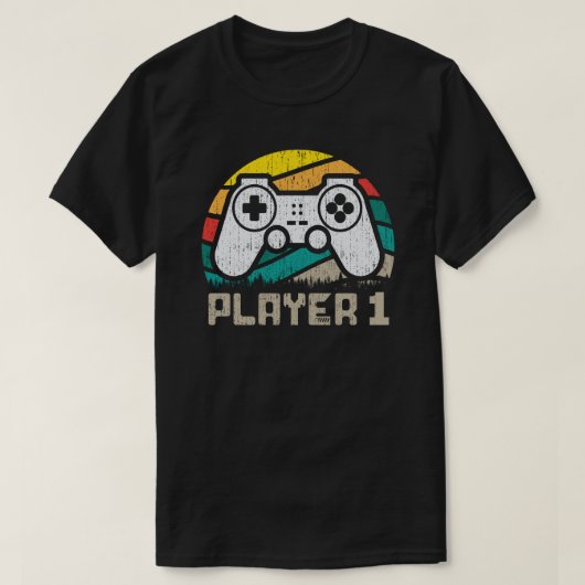Spieler 1 Spieler 2 Spiele-Paar T-Shirt (Design vorne)