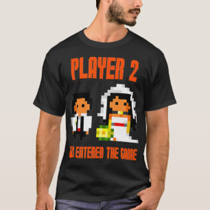 Spieler 2 hat den Video-Gamer für das Spiel "Weddi T-Shirt