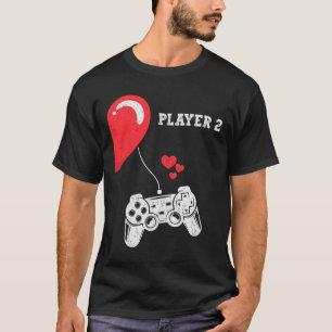 Spieler 2 Valentinstag Gaming Passendes Paar Gam T-Shirt