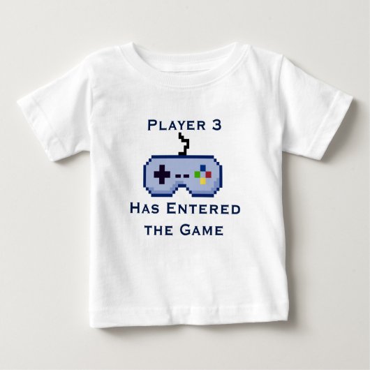 Spieler 3 hat das Spiel-Strampler-Shirt betreten Baby T-shirt (Vorderseite)