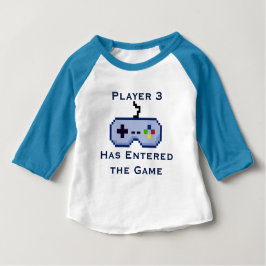Spieler 3 hat das Spiel-Strampler-Shirt betreten Baby T-shirt