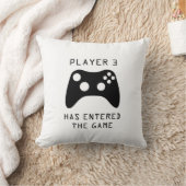 Spieler 3 hat das Spiel-Videospiel eingetragen Kissen (Decke)