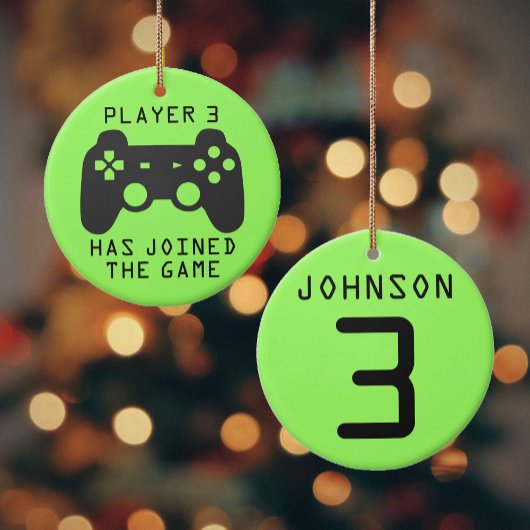 Spieler 3 hat sich dem Spiel angeschlossen Keramik Ornament