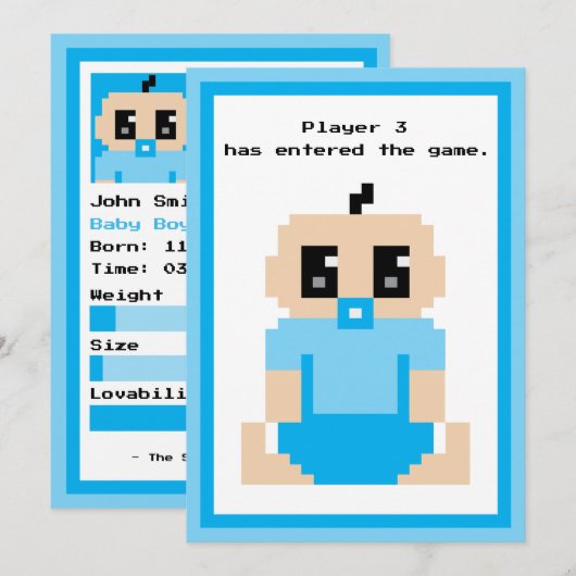 Spieler 3 startete die Ankündigung des Game Baby B (Vorne/Hinten)