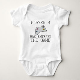 Spieler 4 hat den Game Gamer Spaß betreten Baby Strampler