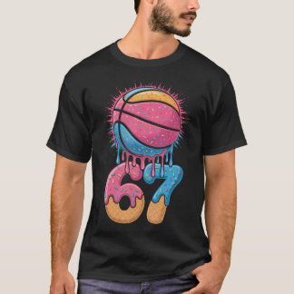 Spieler 67 Nummer 67Th B-Ball Basketball Eiscreme T-Shirt