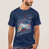 Spieler bleiben klassisch Retro-Gaming-Controller T-Shirt (Vorderseite)