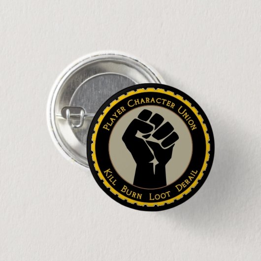 Spieler-Charakter-Gewerkschaft Button (Vorne & Hinten)