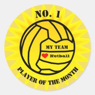 Spieler der Monatnetball-Belohnung Runder Aufkleber