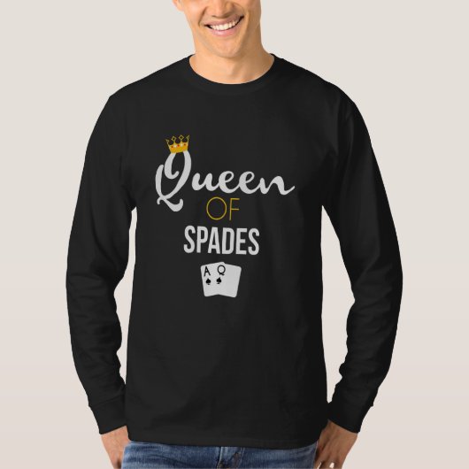Spieler der Queen of Spades Card T-Shirt (Vorderseite)
