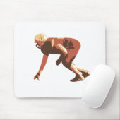 Spieler des amerikanischen Fußballs Mousepad (Mit Mouse)